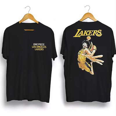 HOT NEW - Los Angeles Lakers X One Piece Anime Collab Shirt 2/28/2025 Reprinted