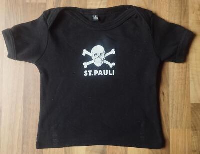 Kinder Kleinkind T-Shirt schwarz ''FC St. Pauli'' Jolly Roger Gr. 6 Monate