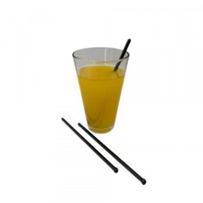 500 Cocktailrührer Schwarz 15 cm - Mischen und Rühren, Partyzubehör