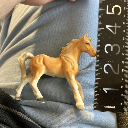 Vintage Japan N1123 Yellow Palomino Porcelain Horse Old Break 3.75” Tall - Picture 10 of 10