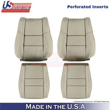 2011-2022 Fits Dodge Durango Leather Perf. Front Seat Covers Light Frost Beige 2011-2022 Fits Dodge Durango Leather Perf. Front Seat Covers Light Frost Beige