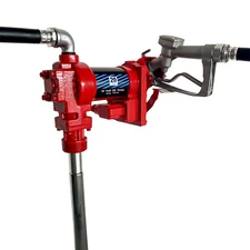 Red 12V Fuel Transfer Pump & Nozzle Kit Transfer of Gasoline Diesel Kerosene