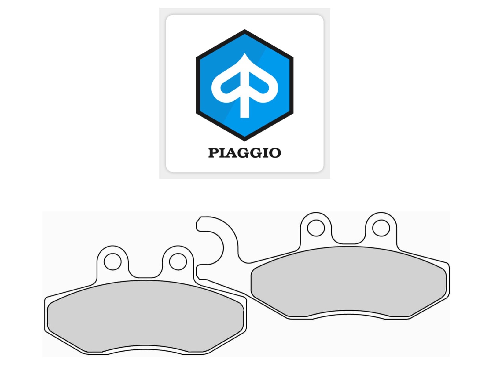 Accossato Bremsbeläge Für Vespa GTS 300 Super – Set Von 2, Organische Mischung