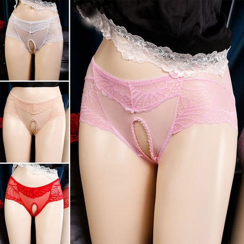 Mujeres Calzoncillos Bragas Sexy Entrepierna Abierta Entrepierna Ropa Interior Bragas - Imagen 8 de 18