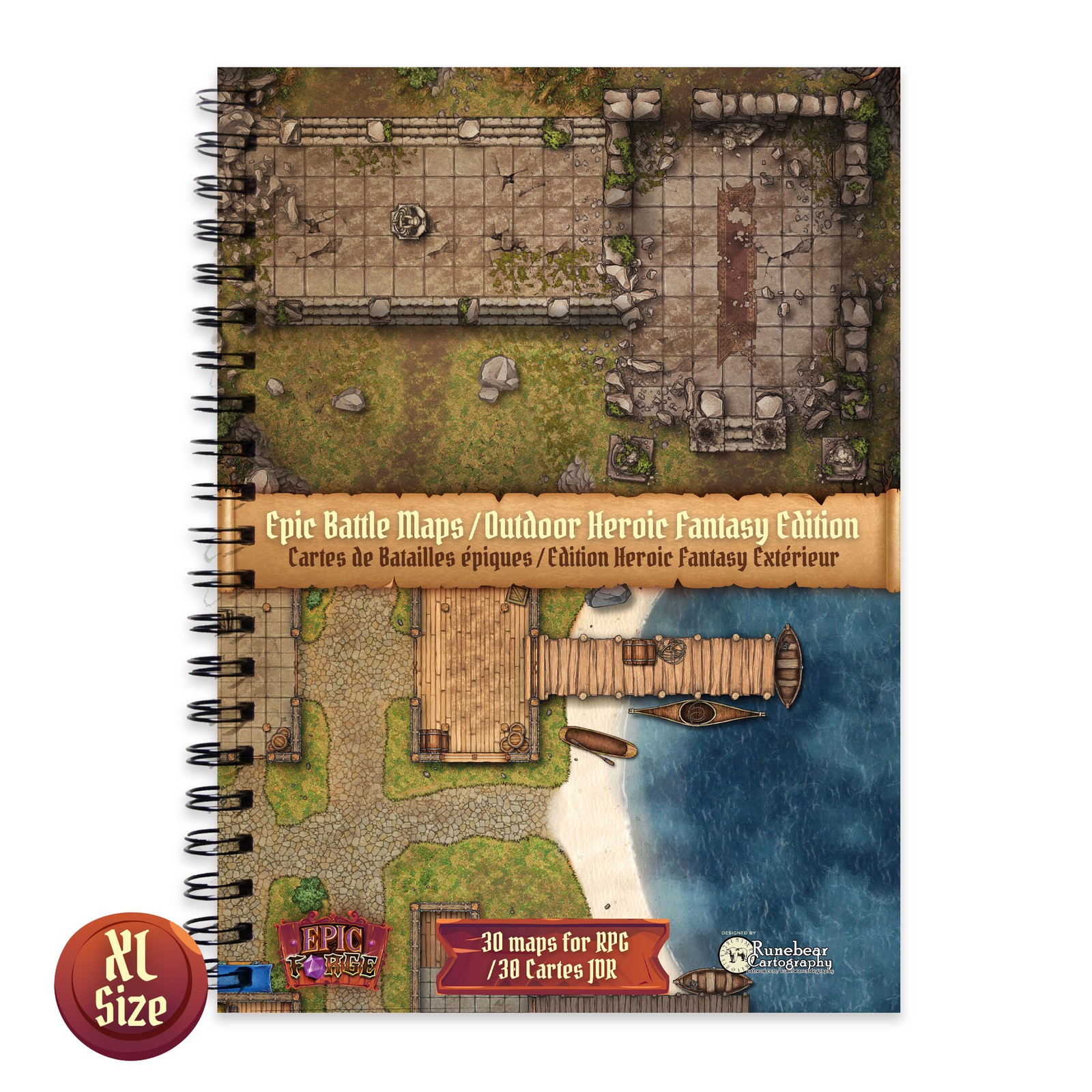 Epic Forge Livre plateau Cartes de Batailles Epiques Edition Premium Luxe
