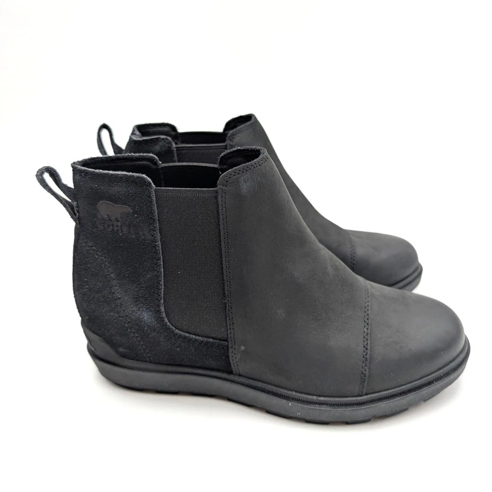 Sorel Evie II Botín Chelsea Impermeable Para Mujer Negro/Sal Marina Talla US8 EU39 Foto 3 de 4