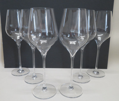 6x Moet & Chandon Gläser mit Krone  0,1L Champagner Glas ca. 275 ml.