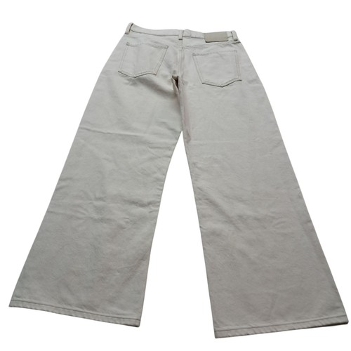 Banana Republic Jeans Women's 30 Petite Cream High Rise Rigid Wide Leg ECRU - Picture 3 of 11