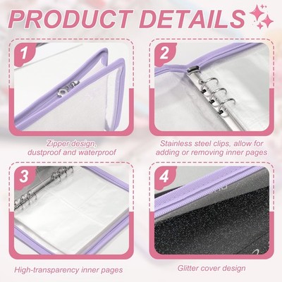A5 Photocard Binder, 25 Pcs Inner (Hold 200 Cards), Purple | eBay