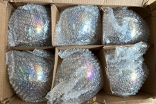 Baubles Glass Iridescent Christmas Set 8cm 6 Pack
