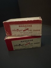 Vintage Airequipt Slide Tray Magazine Lot of 2 w/ Boxes Holds 36 Slides USA