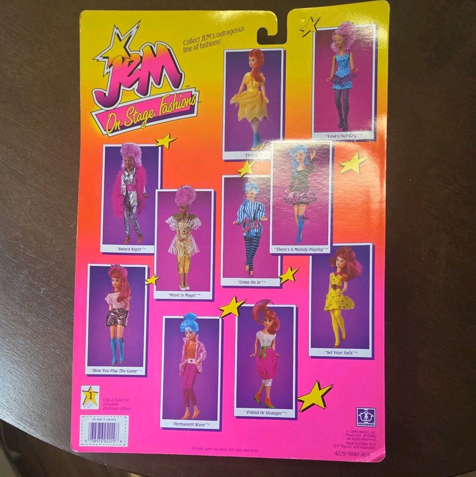 Jem et les hologrammes Hasbro Vintage 1986 Tenue On Stage