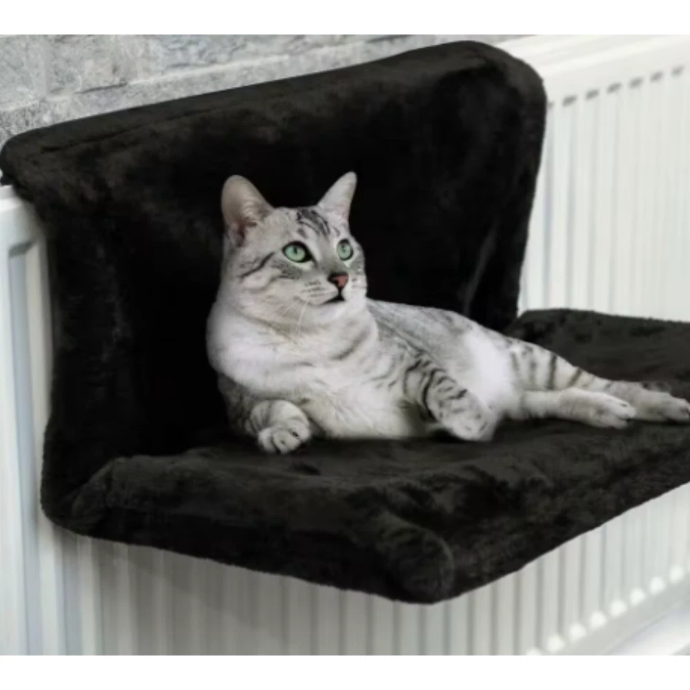 Luxury Cat Radiator Bed Hammock – Warm Fleece Sleeping Basket for Small Pets