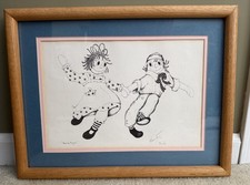 Raggedy Ann  Andy Lithograph - Vintage/Framed/Signed by Artist