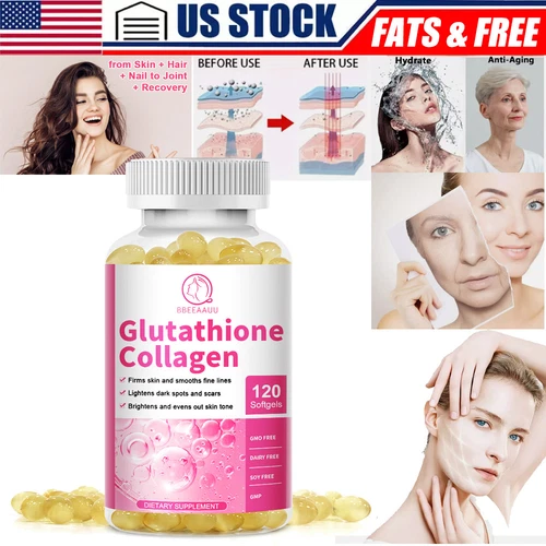 L Glutathione Collagen Skin Whitening Lightening Dark Spots Skin Bleaching 120