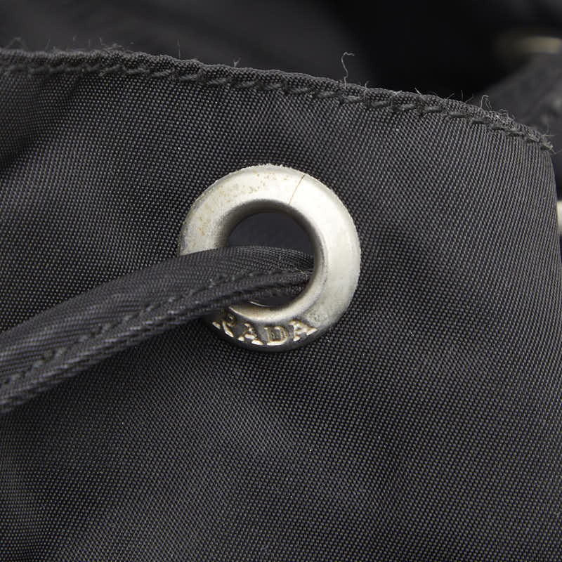Prada Backpack Nylon Black Plate Women Used Authentic thumbnail 8