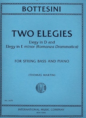 Two Elegies | Giovanni Bottesini | Buch | International Music Company