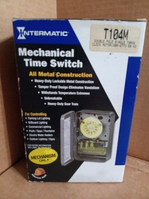 Intermatic T104M 40 Amp 208-277V DPST 24 Hour Mechanical Switch Mechanism Only