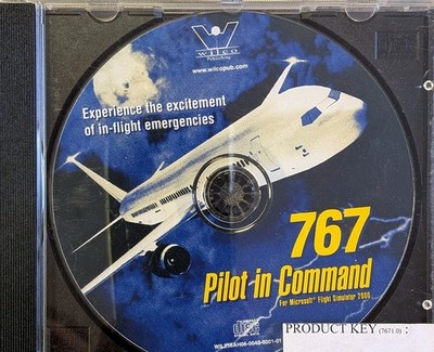 767 Pilot in Command PC, 2001 For Microsoft Flight Sim 2000 Wilco CD-ROM Only 