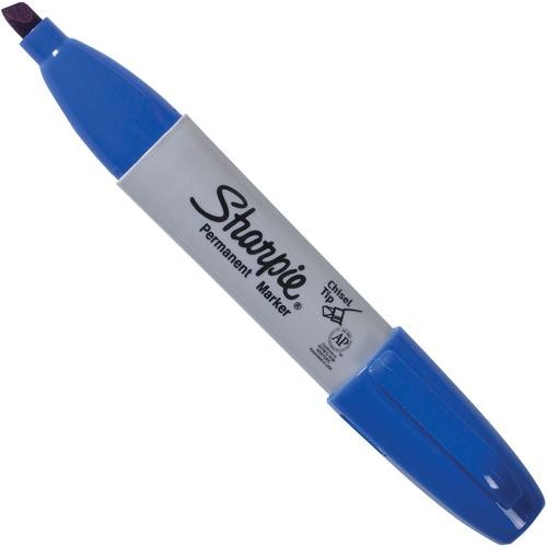 Sharpie Keilspitze Permanentmarker, blau, 12/Koffer - Bild 1 von 1