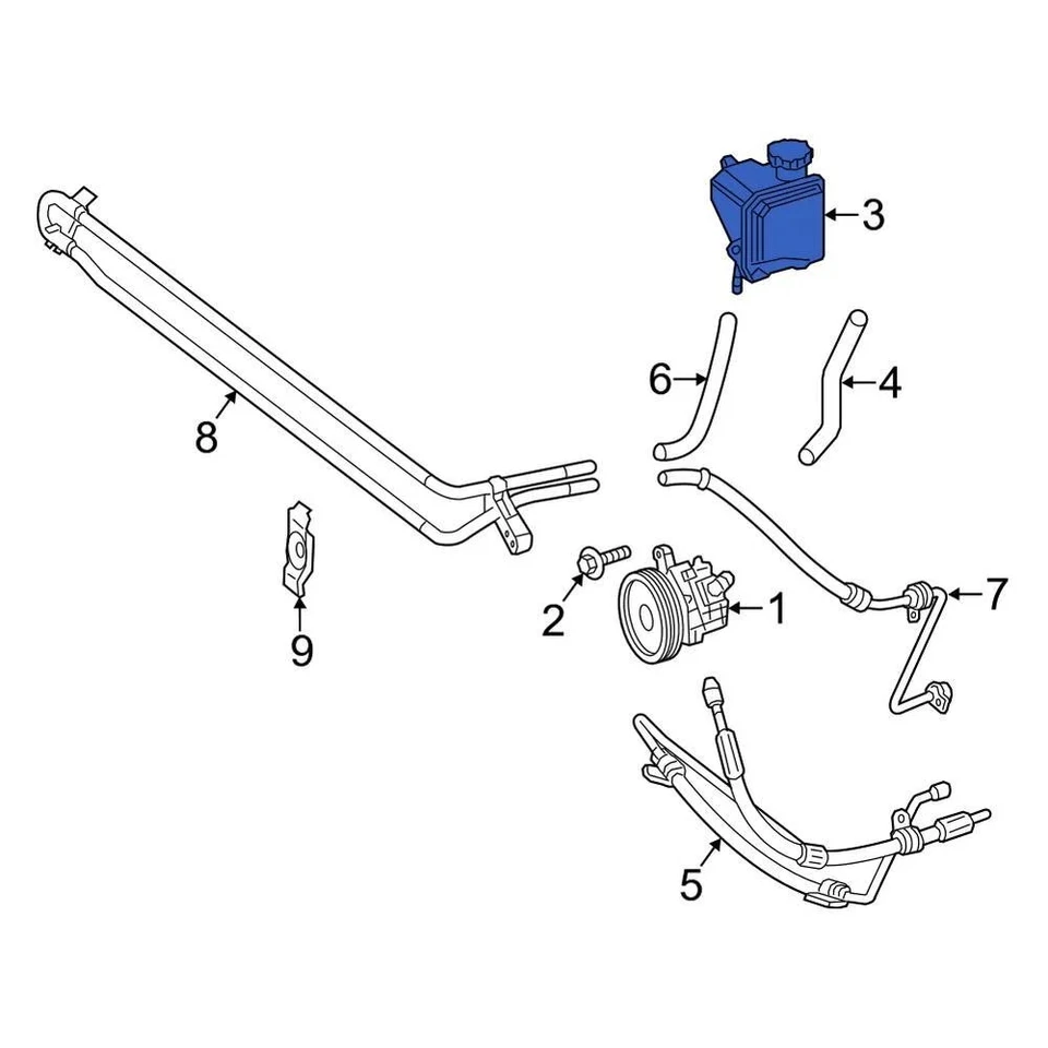 For Mercedes-Benz Sprinter 3500 10-22 Power Steering Reservoir Mercedes-Benz Foto 2 de 3
