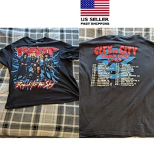 Hot Ratt Tour 1989 Tshirt Rare Design 2 Side Black Unisex Shirt Reprint KH16647