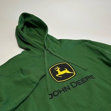 John Deere NWT Men's Green Hoodie With Kangaroo Pocket Size XL