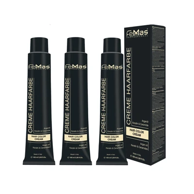 FEMMAS PREMIUM FemMas Haarfarbe professionelle Coloration 3 x 100ml (93 EUR/l)