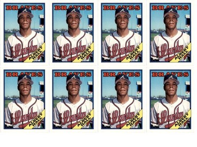 (8) 1988 Topps #213 Albert Hall Atlanta Braves Card Lot