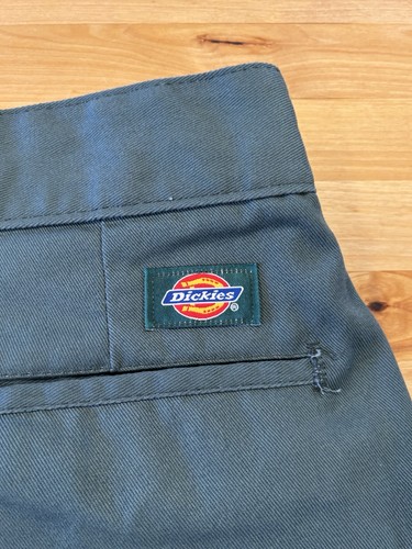 Dickies Mens Original 874 Work Pant Green Size 38x34 Workwear Flat Front Pleated - Picture 3 of 9