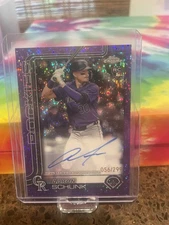 2025 Topps Chrome Rookie Autographs Aaron Schunk #RA-AS Purple Speckle /299 