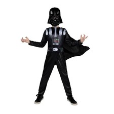 STAR WARS Darth Vader Official Youth Costume - Printed Jumpsuit Small, Black