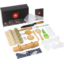 Sushi Making Kit - 27 in 1 Complete Sushi Maker for Beginners, with Bamboo Ro...