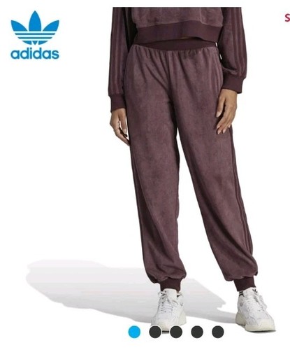 adidas Original Adicolour Classic Suede Cuffed Track Pants Maroon - Picture 1 of 6