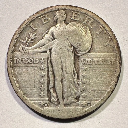 1918-D Standing Liberty Quarter Silver Better Date Album Coin #2