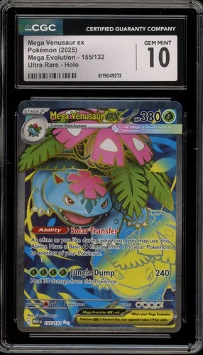Pokemon Mega Venusaur ex Mega Evolution Ultra Rare #155 CGC 10 Gem Mint