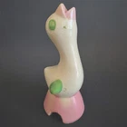 Vintage Shawnee Pottery Pie Bird Pillsbury Pink Green Vent Funnel MidCentury USA