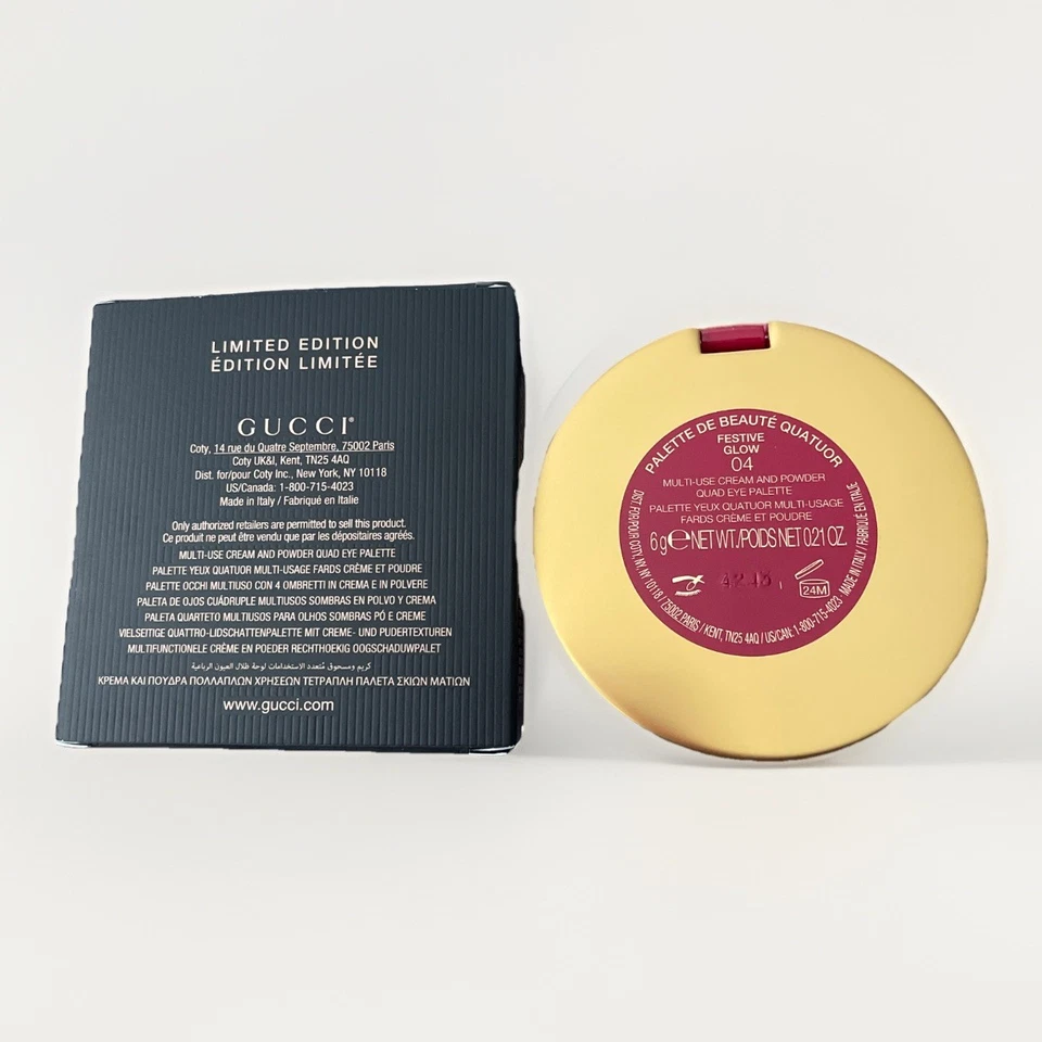 Gucci Edición Limitada Festival Brillo Multiuso Crema y Polvo Paleta Cuádruple.21 OZNUEVA EN CAJA Foto 3 de 4