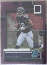 2022 Panini Clearly Donruss - Rated Rookie Hassan Haskins #92 Purple /175 (RC)