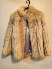 SAGA FOX Real Fox Fur Coat Size 13 - Elegant Winter Outerwear