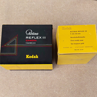 Kodak Retina Reflex III Kamera 50mm f/2,8 mit Bereitschaftstasche & OVP