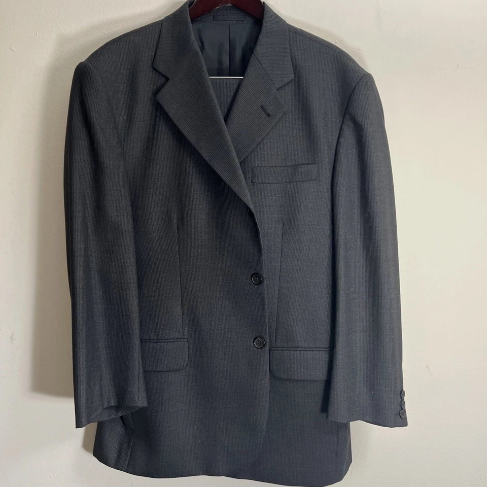 Мужской костюм размер 44R брюки 38Wx28L Giorgio Cosani серый 2PC костюм - Изображение 2 из 4