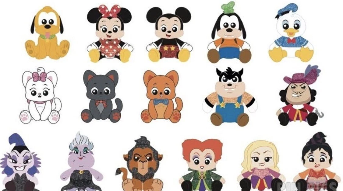 2026 Disney Parks Wishables Shimmer Mystery Pin Pouch 20 Pins 4 Sealed Bag New