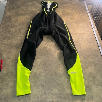 Gore Bike Wear Cycling Bib Tights Men L Black Neon Windstopper Soft Shell Padded