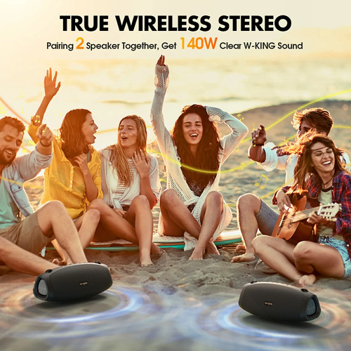 70W Waterproof Portable Loud Bluetooth Speaker,Wireless Outdoor Subwoofer Triple - Picture 5 of 6
