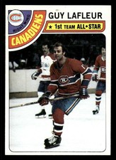 1978-79 TOPPS NHL Hockey EX+ Trading Card #90 - GUY LaFLEUR, Montreal Canadiens