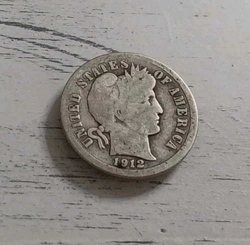 1912-P Barber 90% Silver Dime ~ Free Shipping! #5