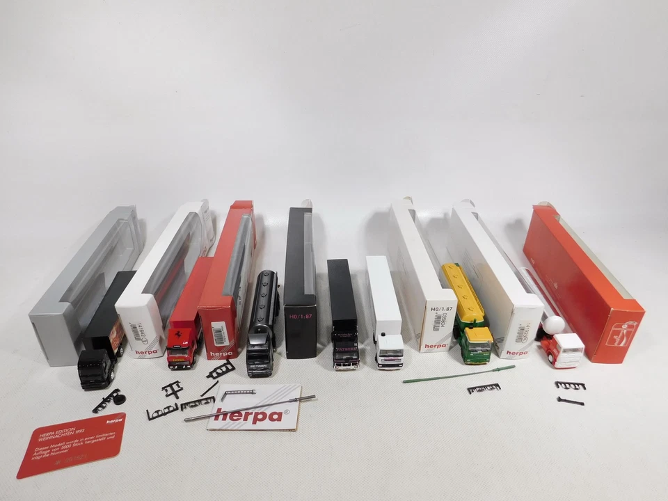 7X Herpa H0 1:87 LKW Iveco DAF Volvo Sotrafi Coca-Cola MB SG/MINT+BOX #DQ899-3 - Immagine 4 di 4