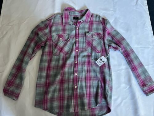 NWT Obey Purple And Grey Flannel Men’s Size Large