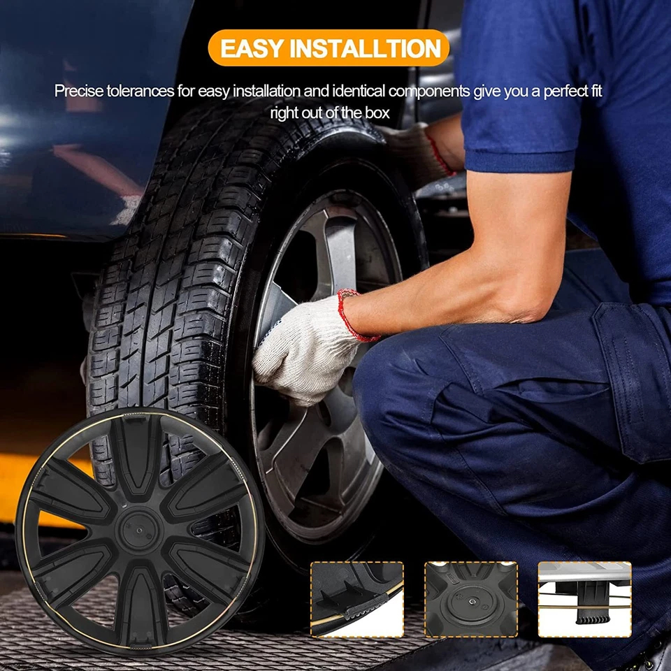 4 x Cubiertas de cubo de rueda plateadas para Toyota Camry Corolla de 15" Foto 3 de 4